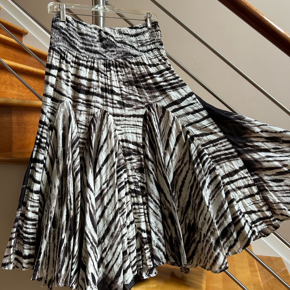 Grace Elements Zebra Print A-Line Skirt - Picture 2 of 3